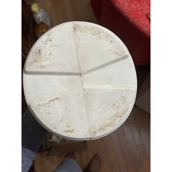 VINTAGE 1950'S RABBIT IN HAT - BISQUE USA. 12" COOKIE JAR - Picture 11 of 12